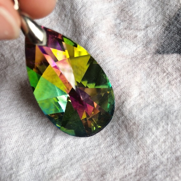 Rainbow, Unicorn, Princess, Jewel Pendant Necklace - Picture 2 of 7